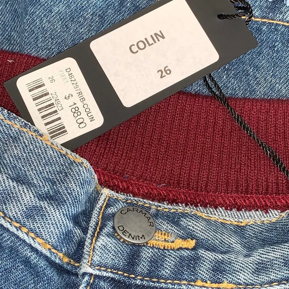 NWT - LF Carmar Rib Colin Denim Jean Skirt